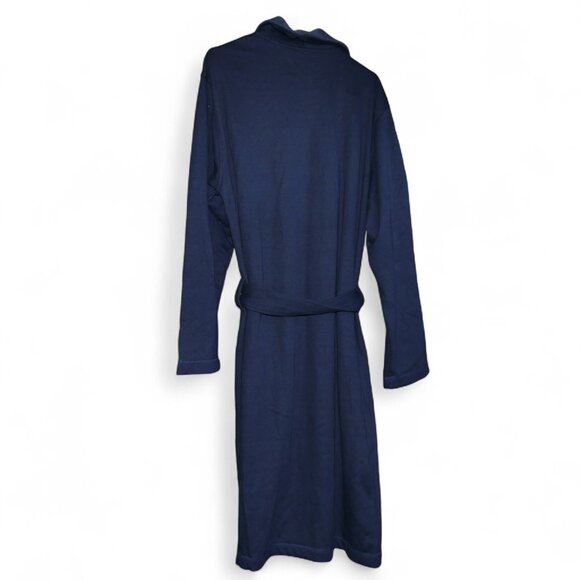 Ugg Men's Luxury Robe Pockets Navy Blue Men's Size M/L Heavyweight Thermal Warm - Picture 9 of 12